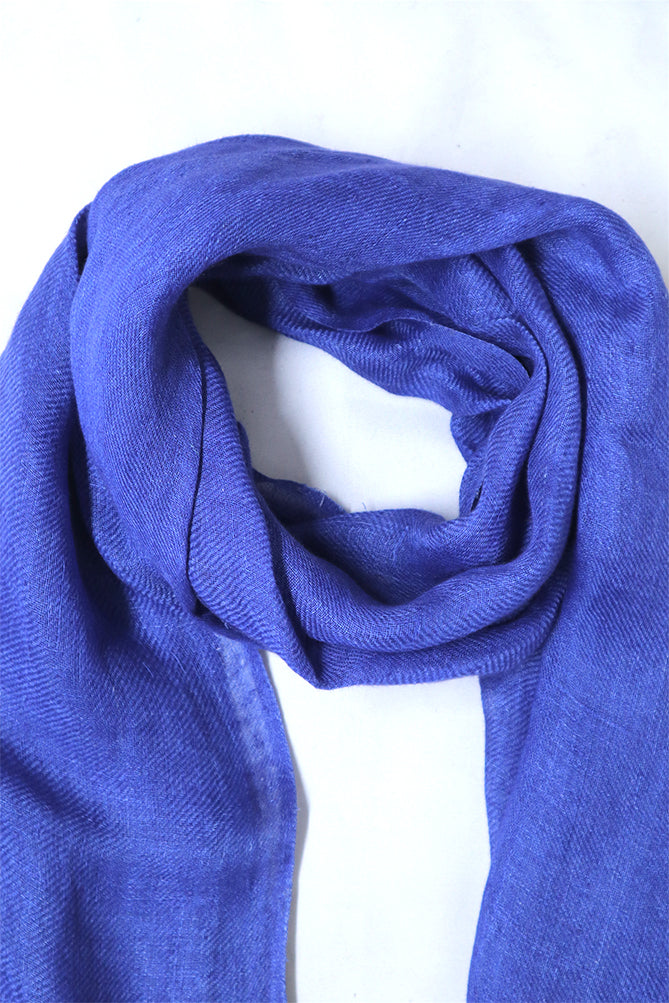 Blue Linen Scarf