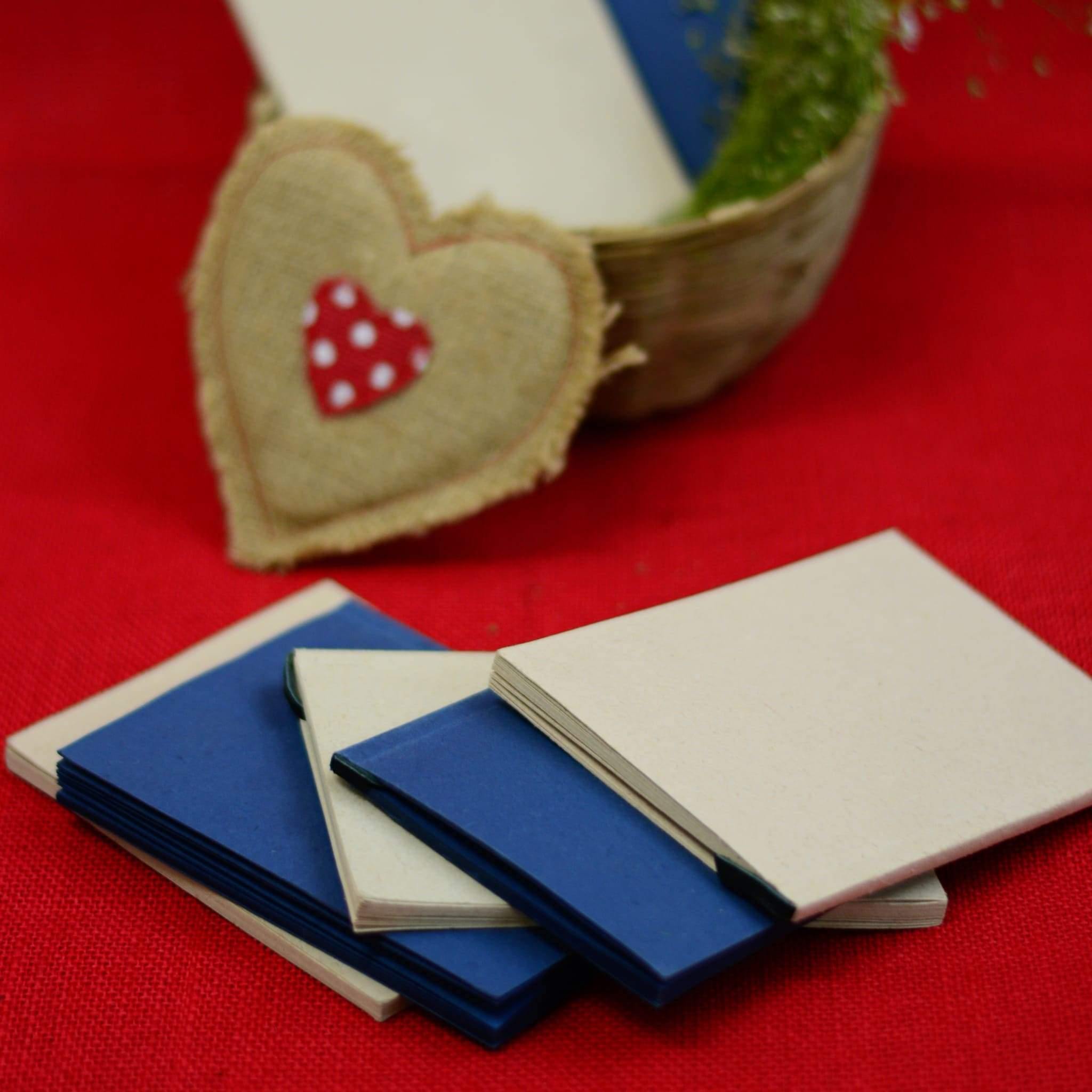 Paper Notebook with Leather Bookmark