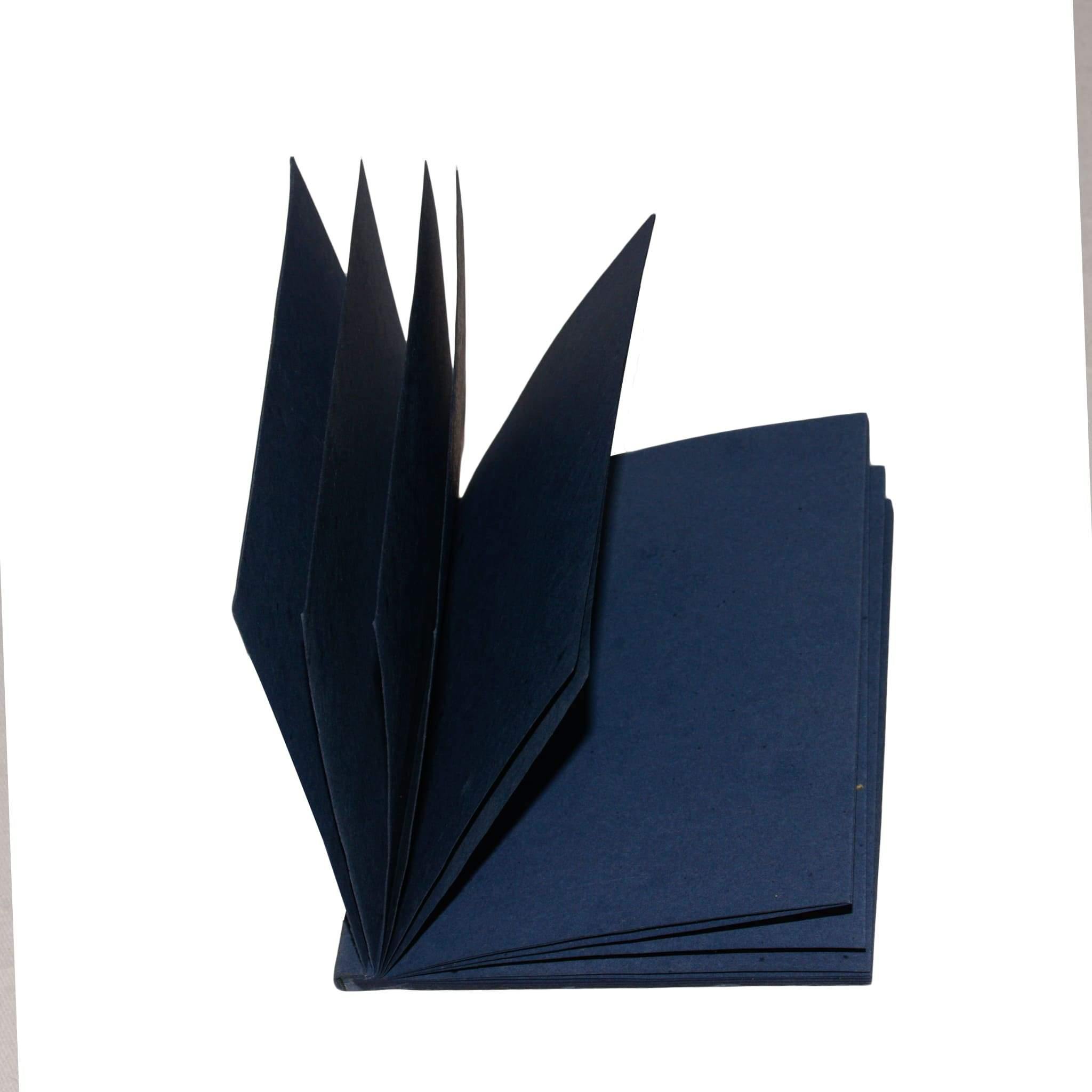 Handmade Paper Notebook with Leather Bookmark