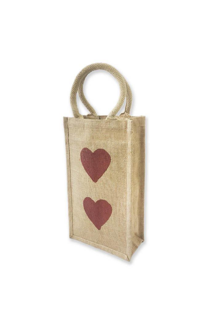 Heart Printed wine/Gift Bag