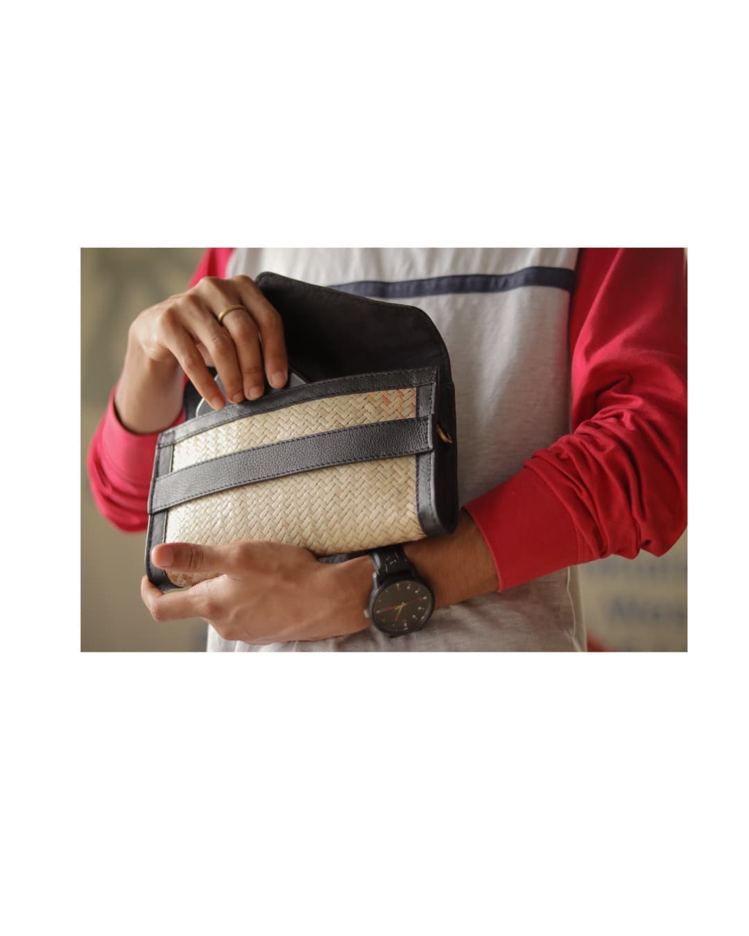 Cane Clutch Bag
