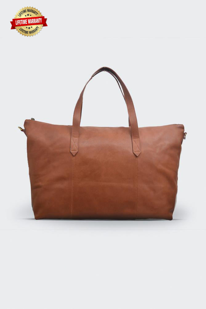 Tan Leather Travel Bag