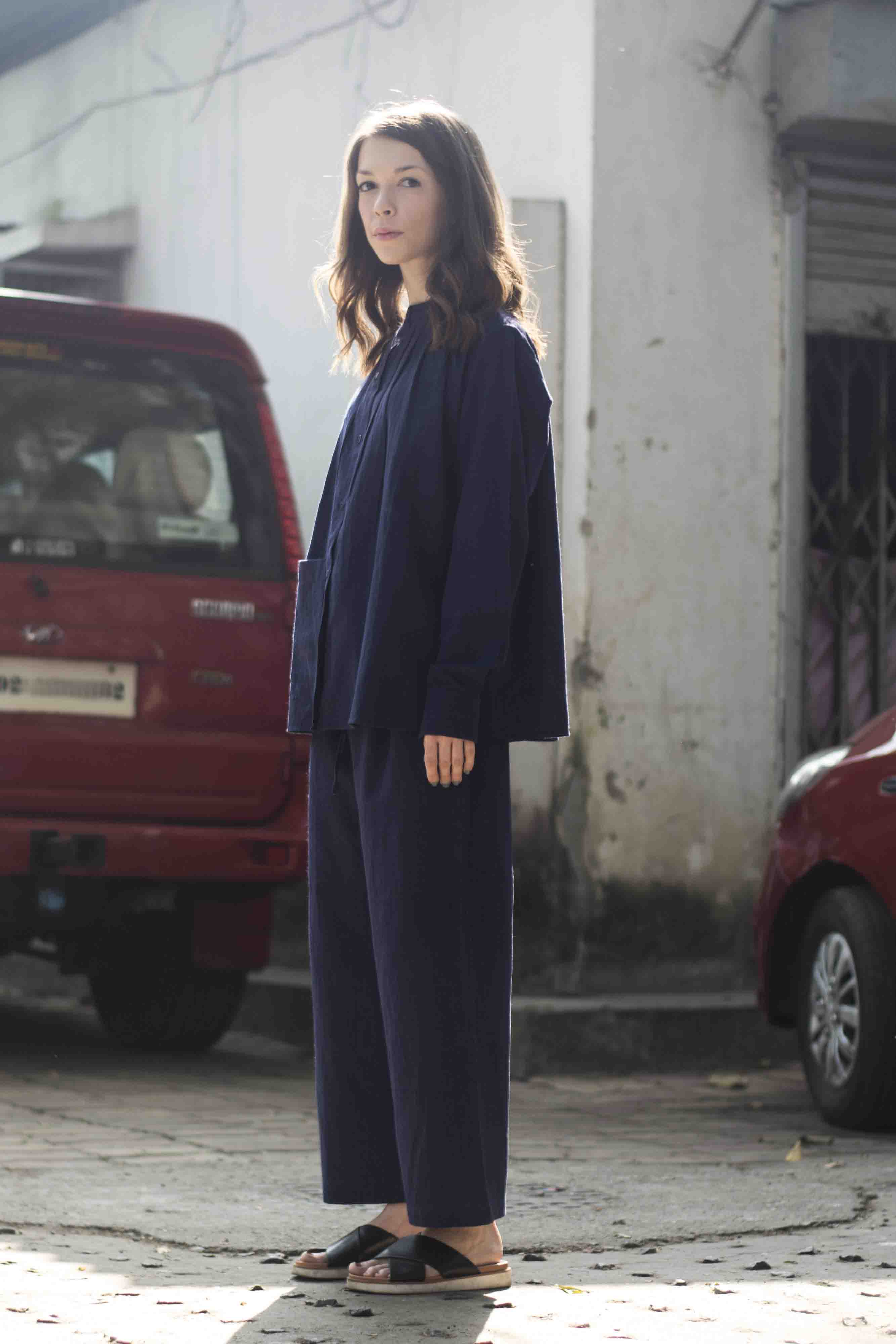 Midnight Blue Drawstring Trousers