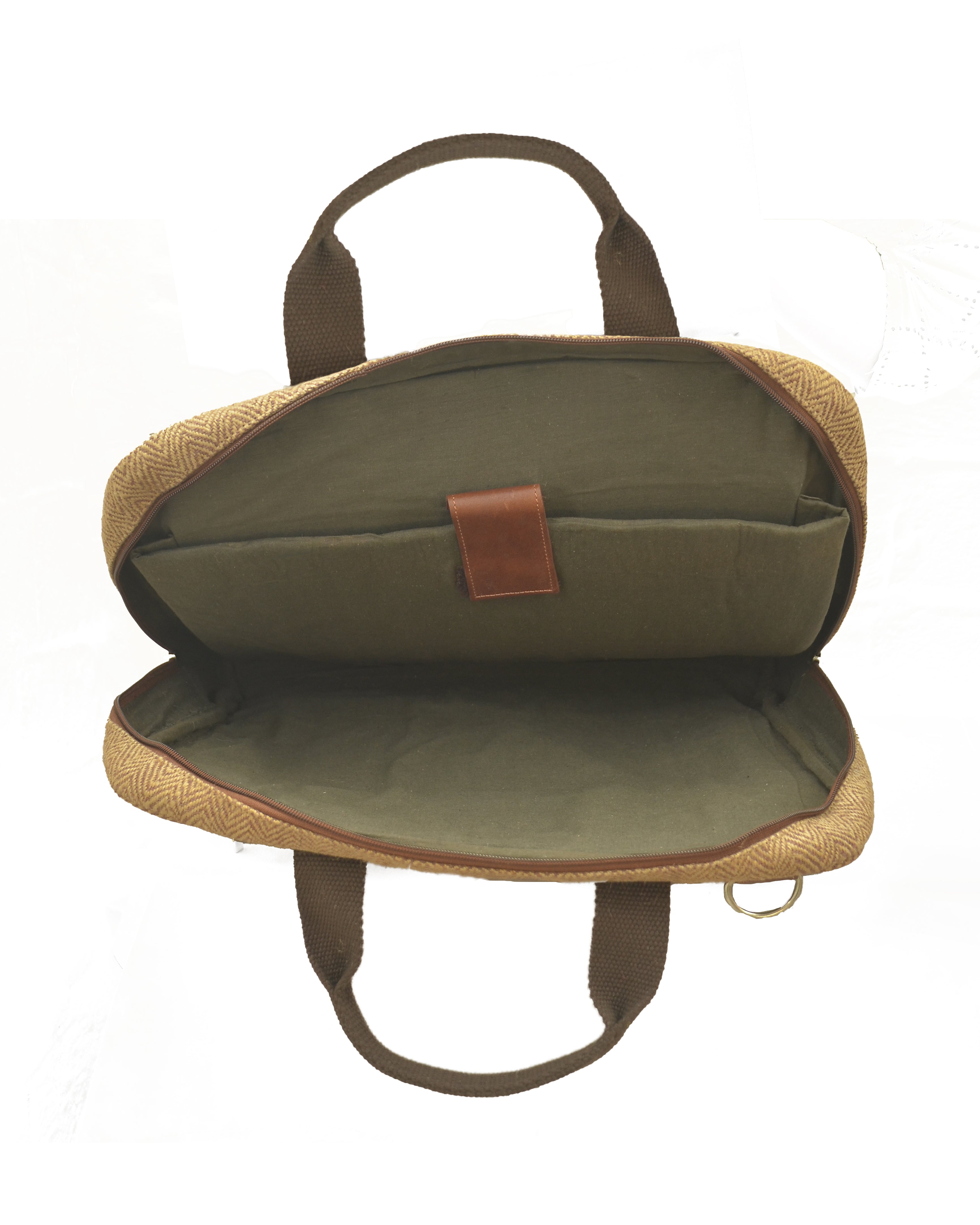 Folk Herringbone Office Laptop Bag