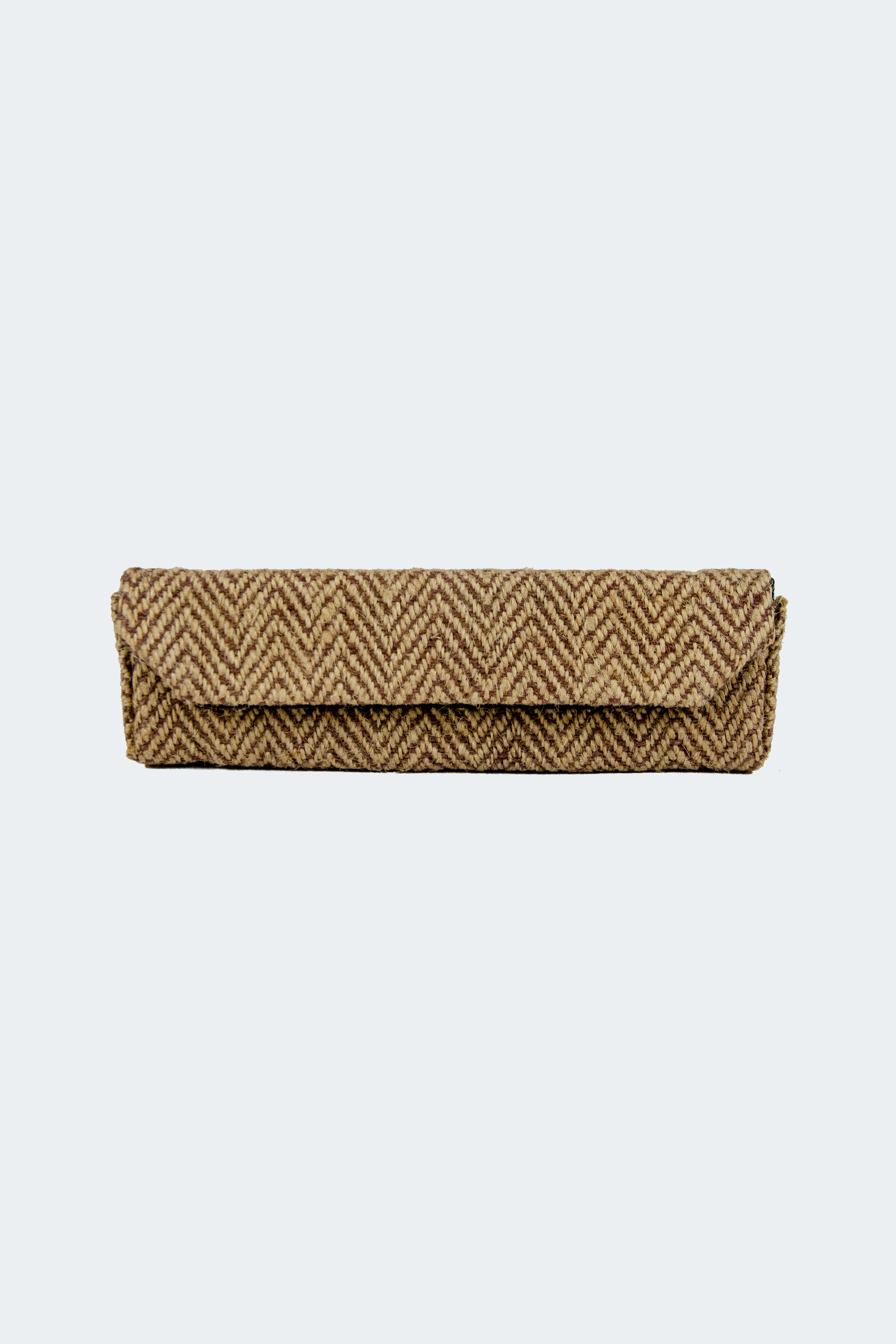 Upcycled Herringbone Jute Eyewear Case