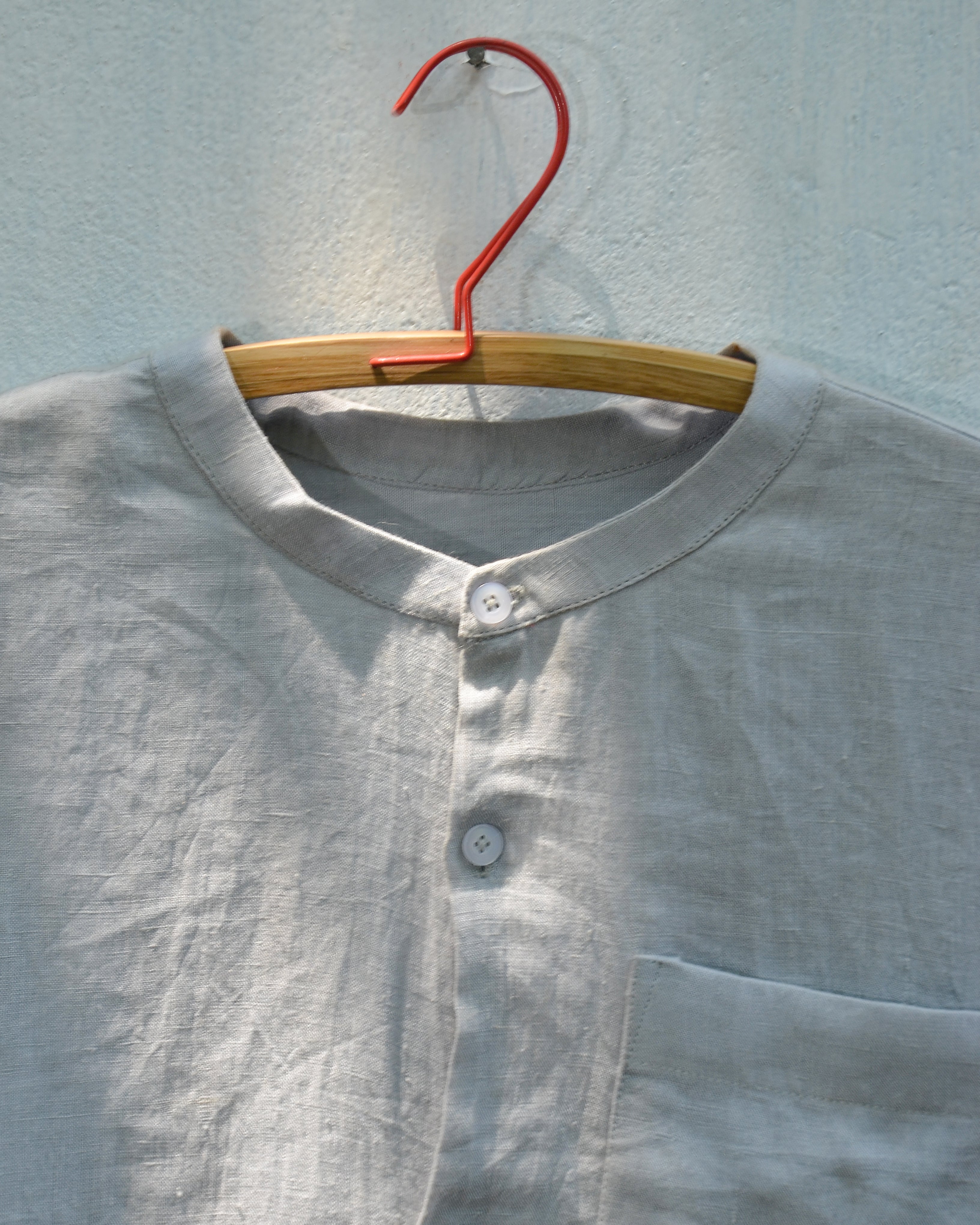 Ice-Grey Linen Shirt