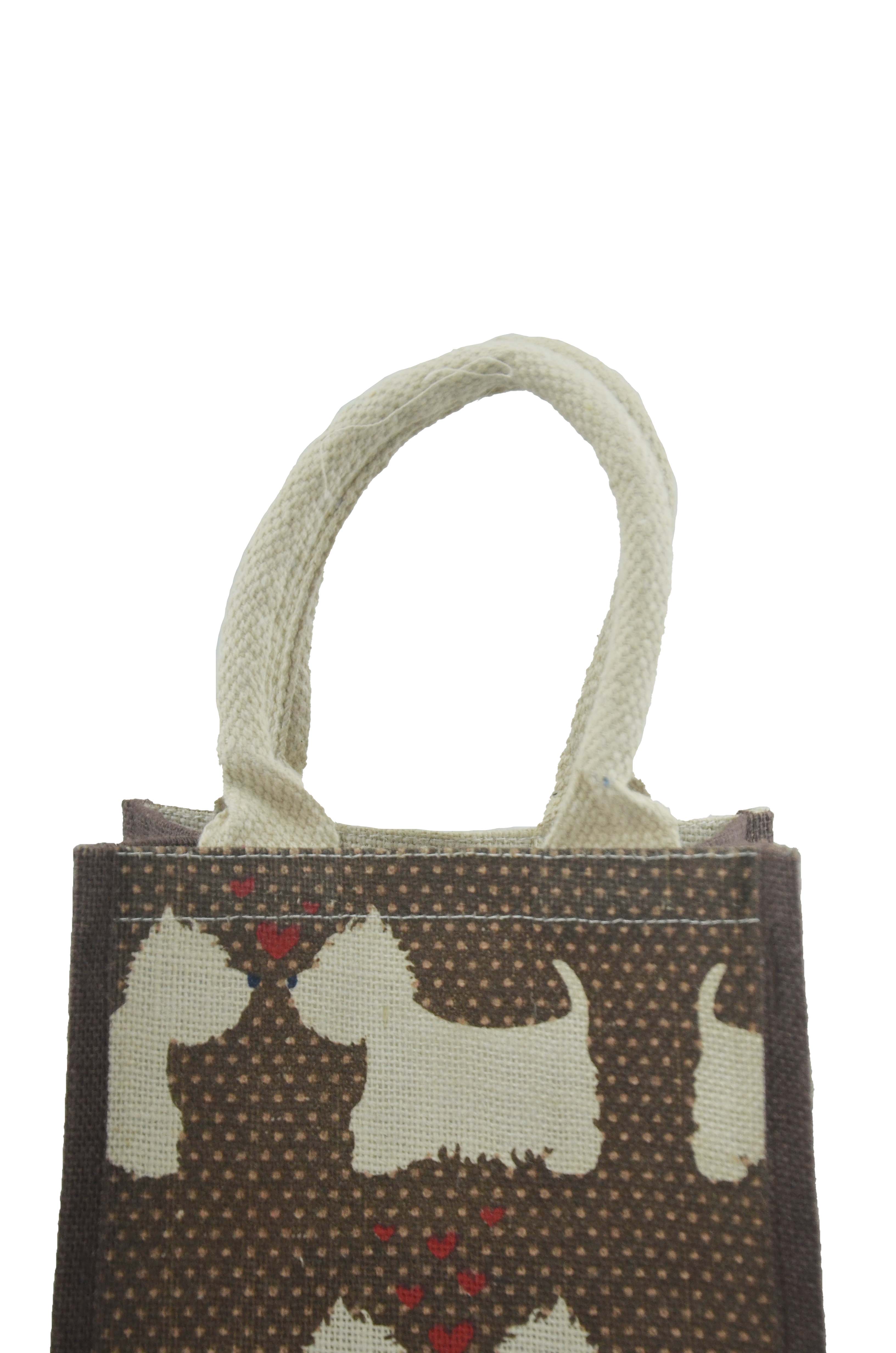 Terrier Love jute Lunch/Gift Bag