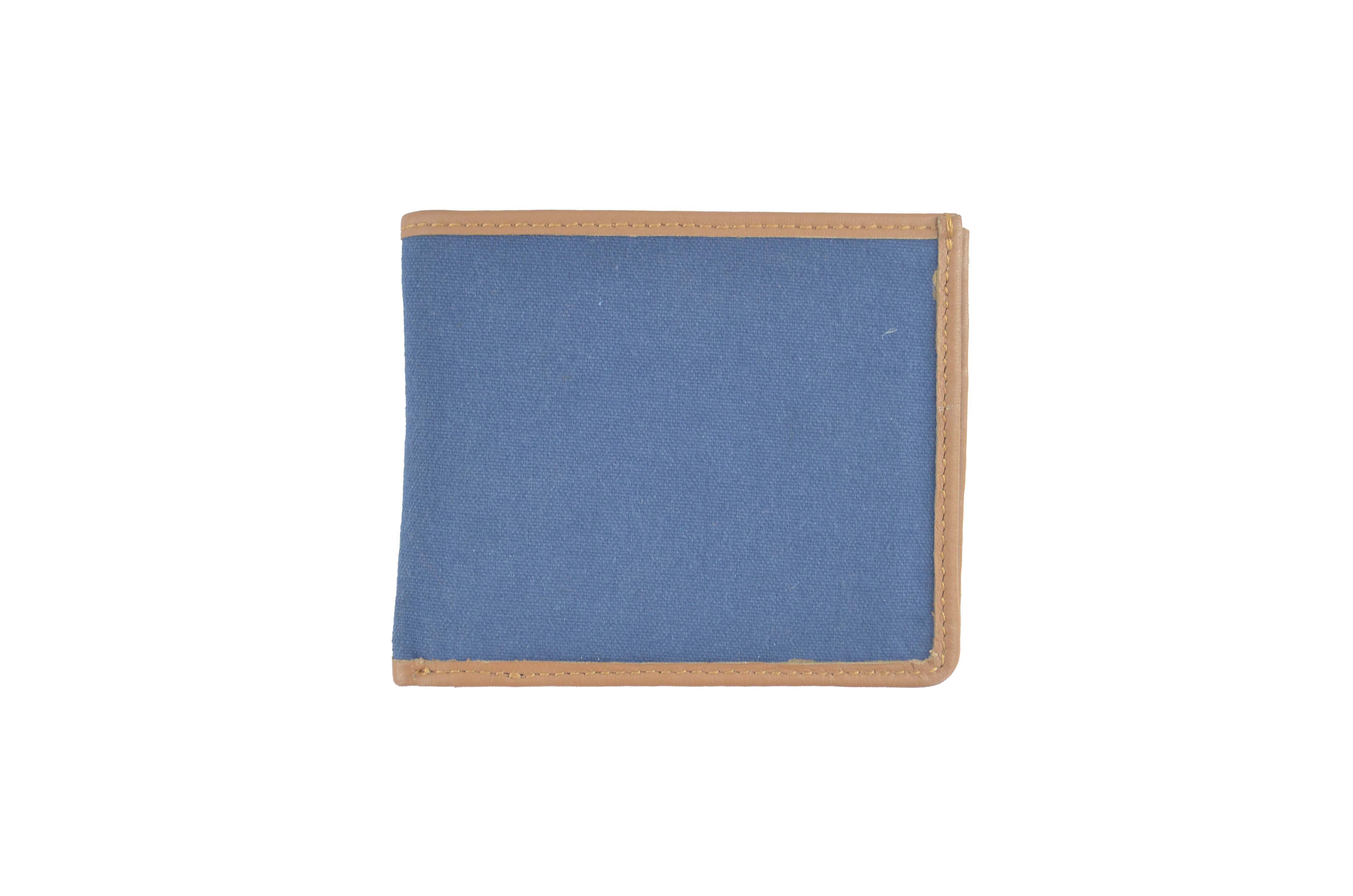 Canvas Bi-Fold Wallet : Blue