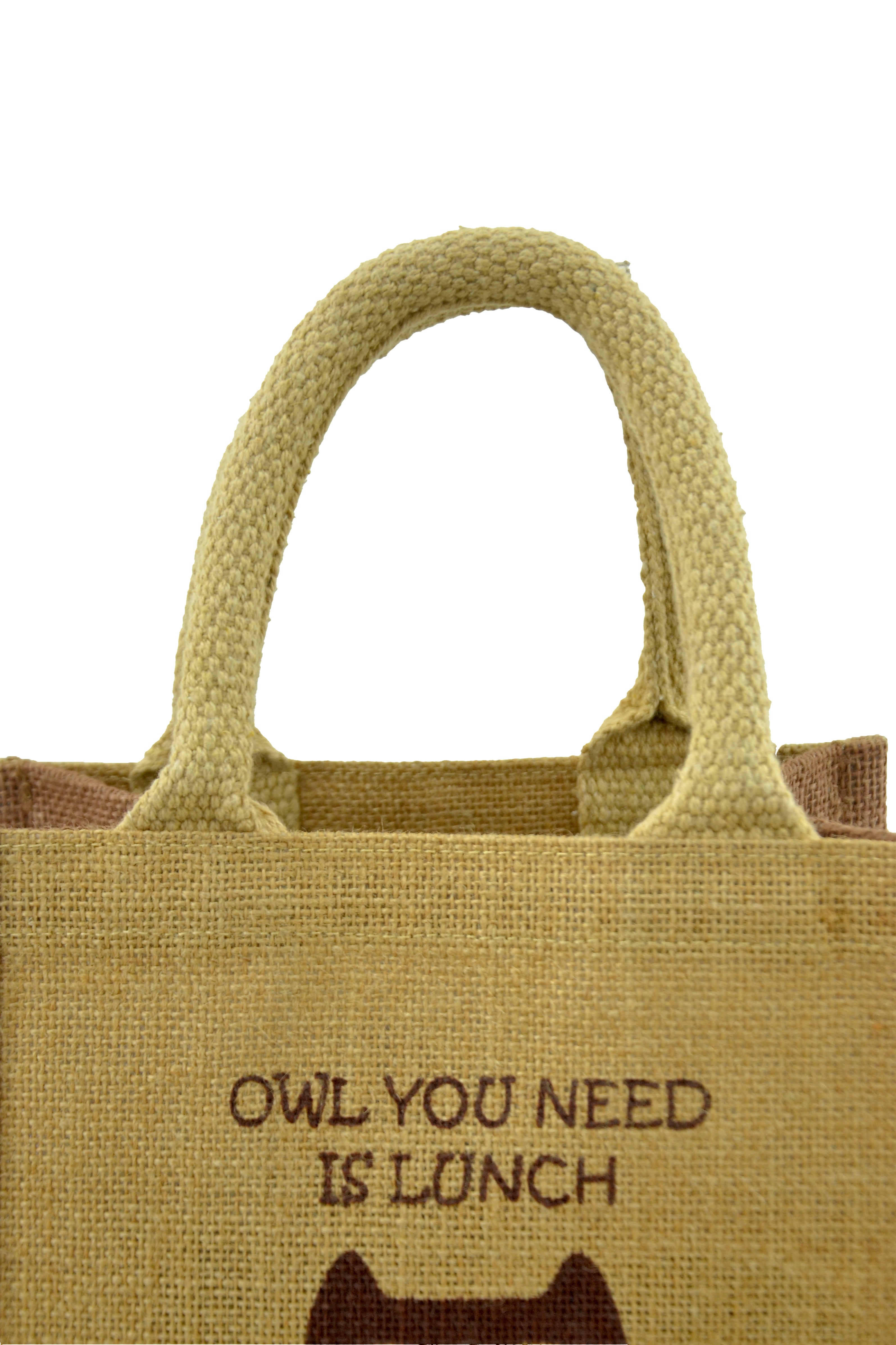 Jute lunch Bag - All you need is lunch bag