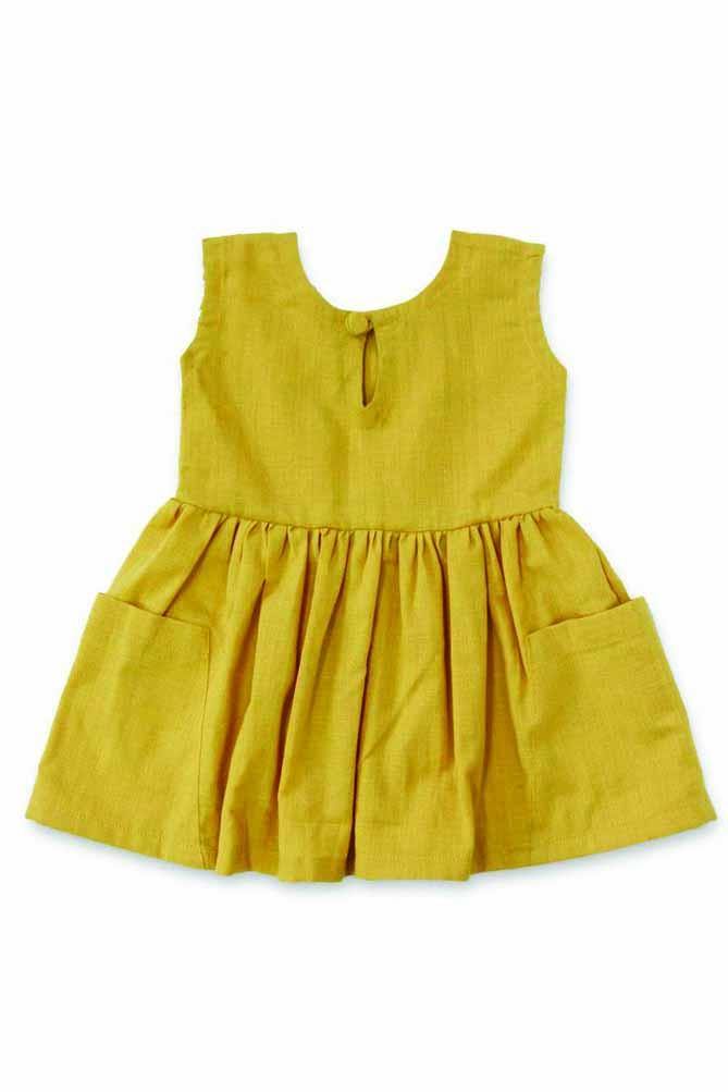 babyproud Yellow Color Net Party Wear Kids Baby Frock – babyproud.in