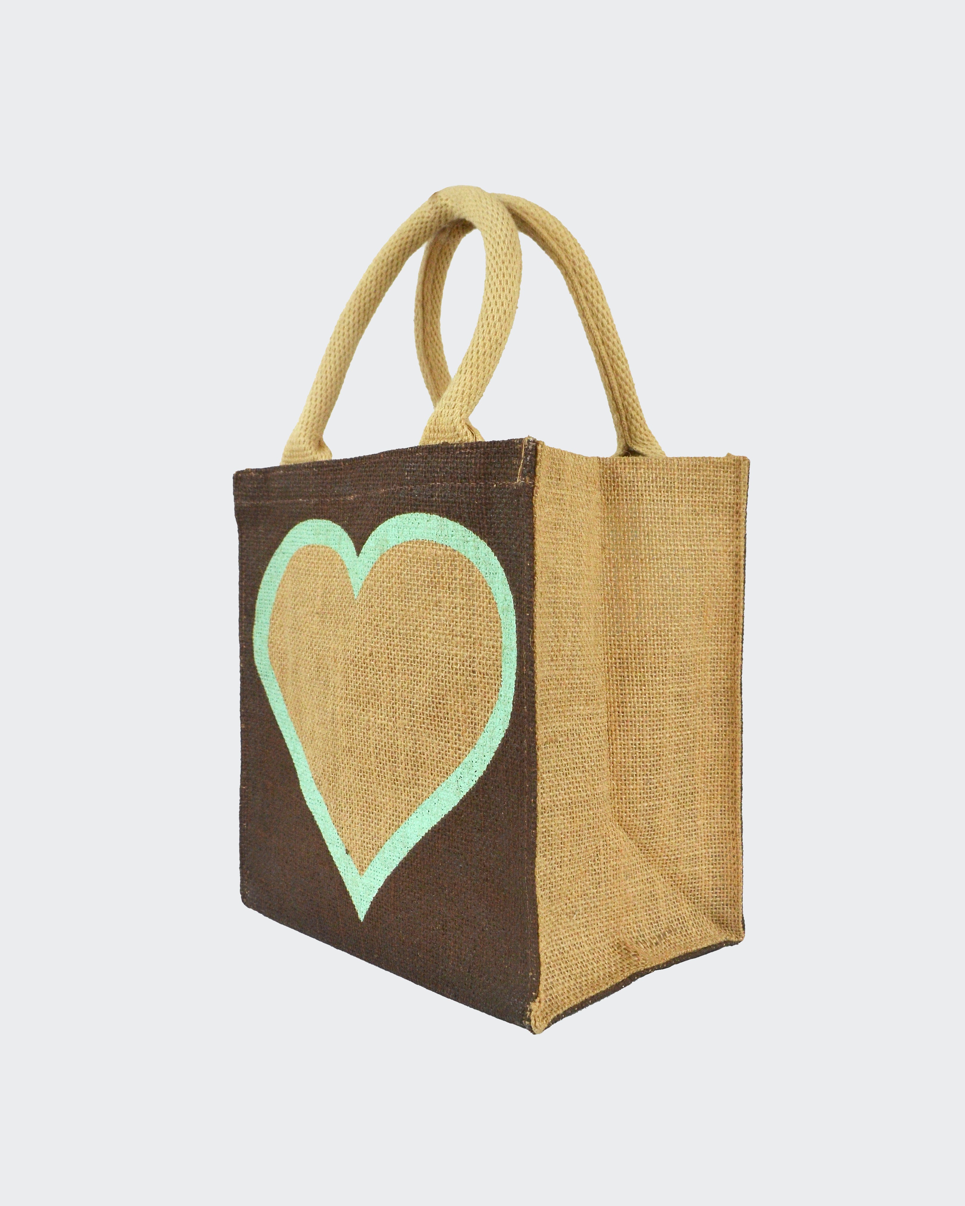 Heart Jute Lunch/Gift bag