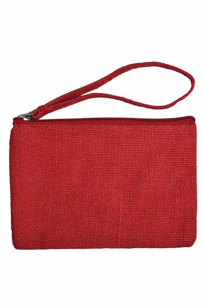 Jute zipper pouch online