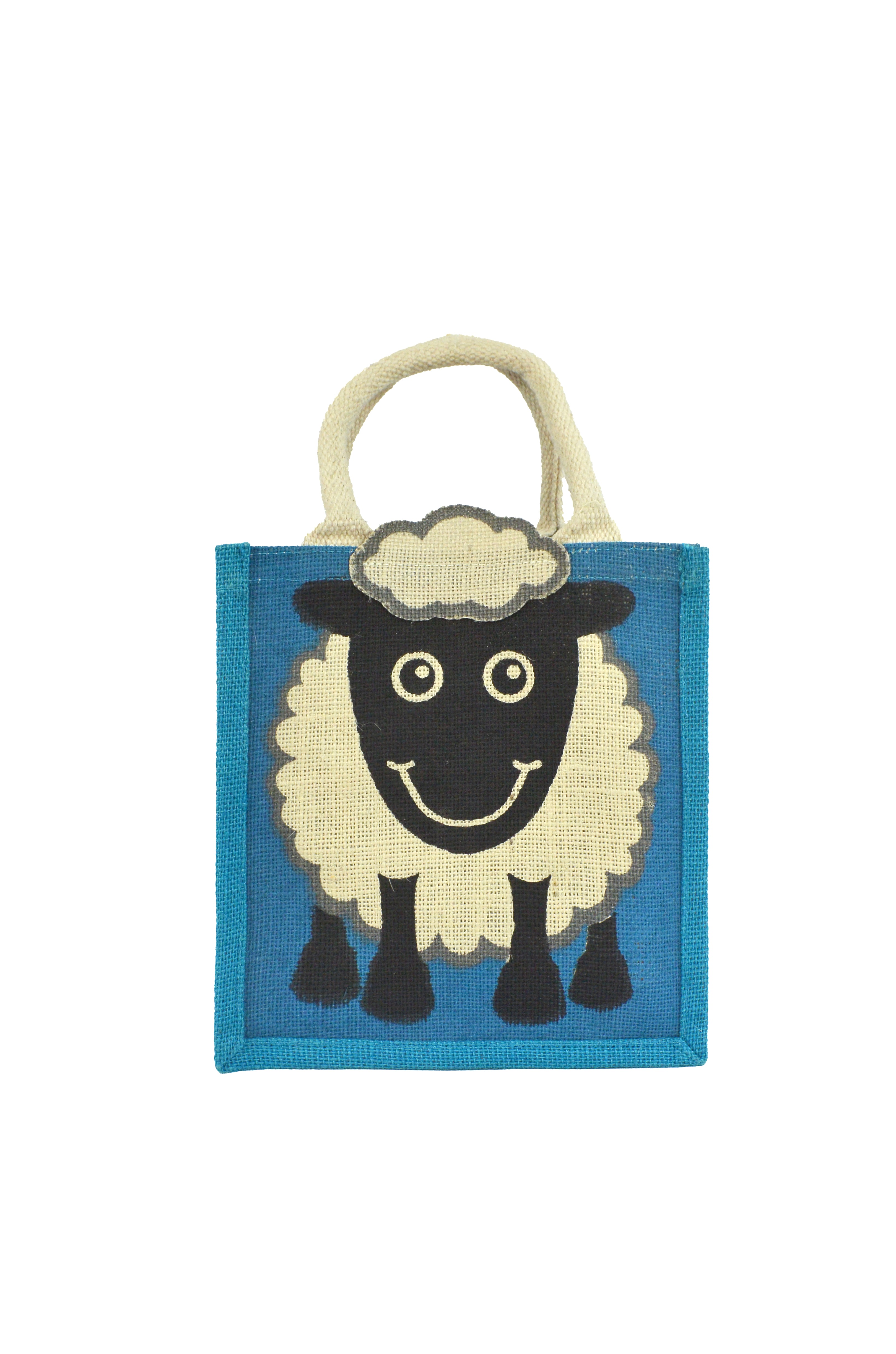 Animal Jute Bag - Sheep Print