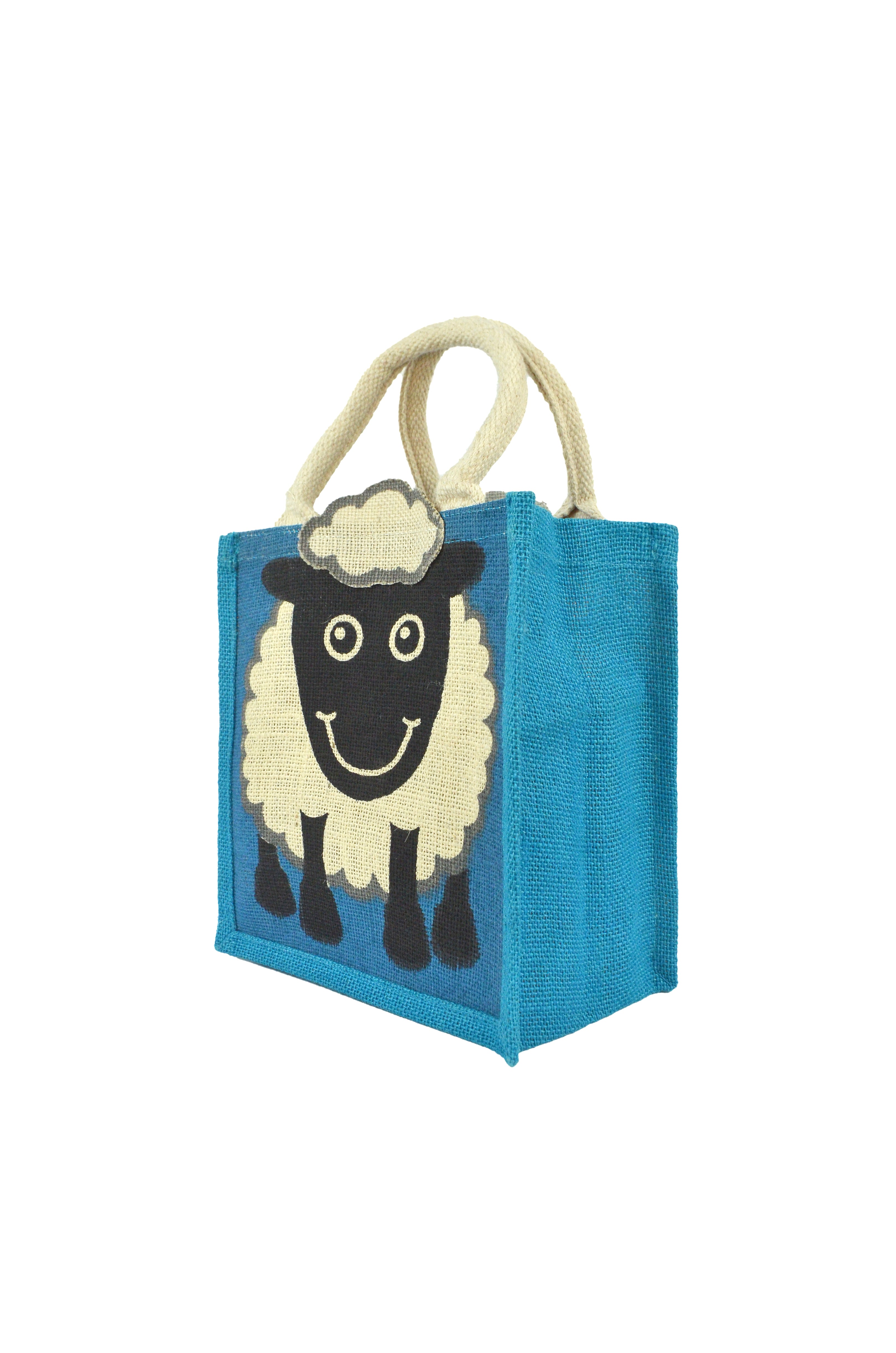 Jute Lunch Bag : Sheep Print