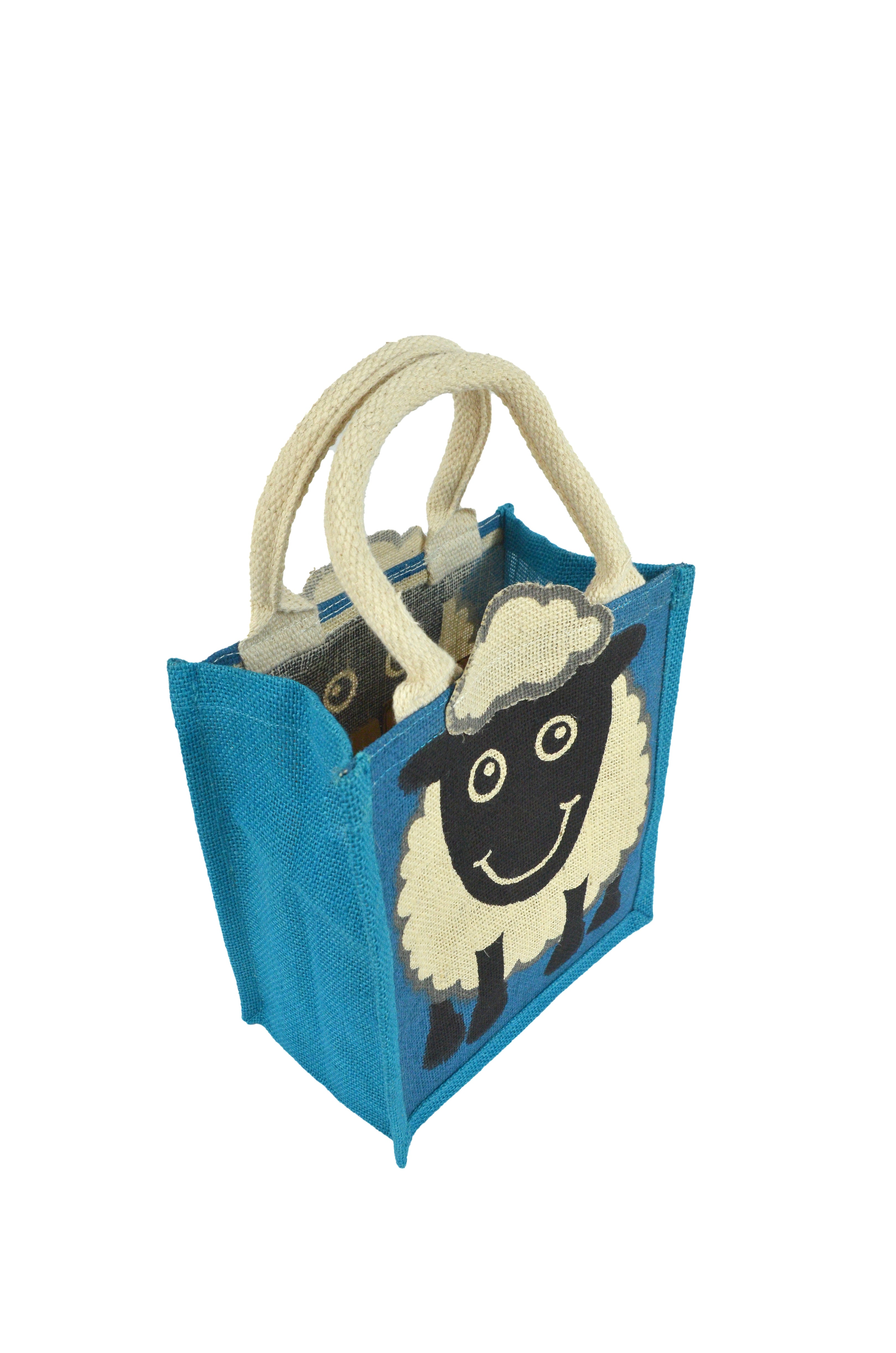 Animal Jute Bag - Sheep Print