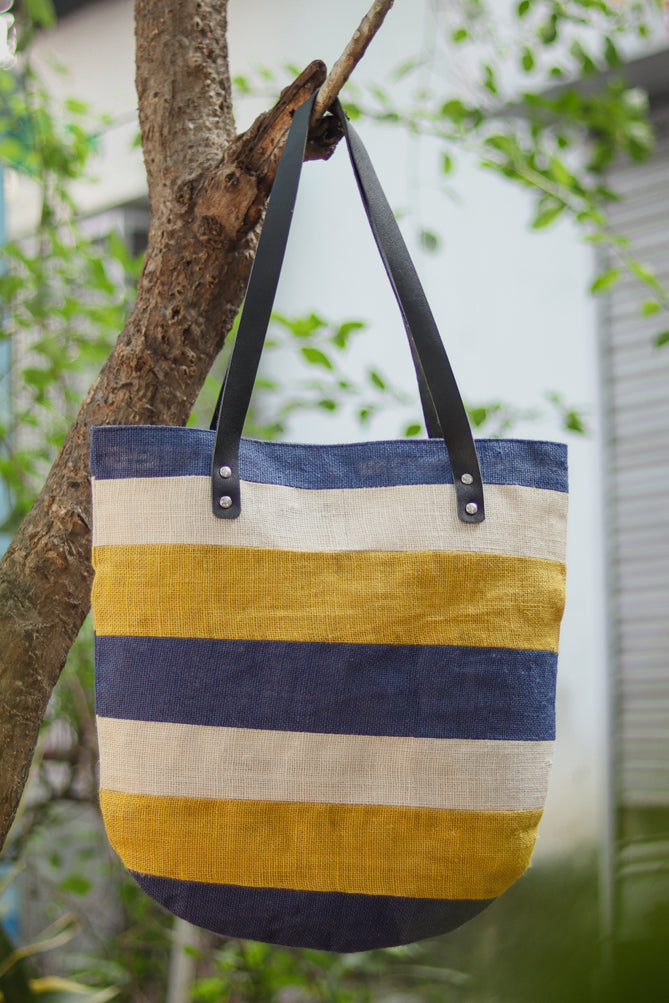 Upcycled Jute Tote Bag : Variant 1