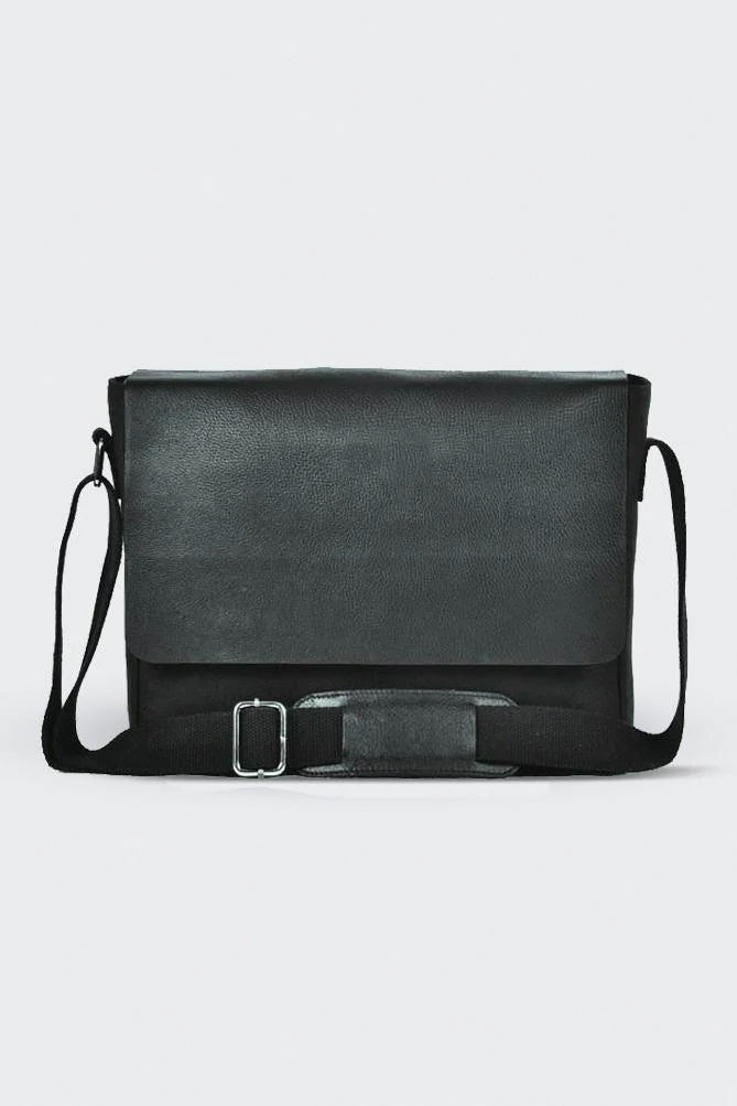 Black Genuine Leather Laptop Bag