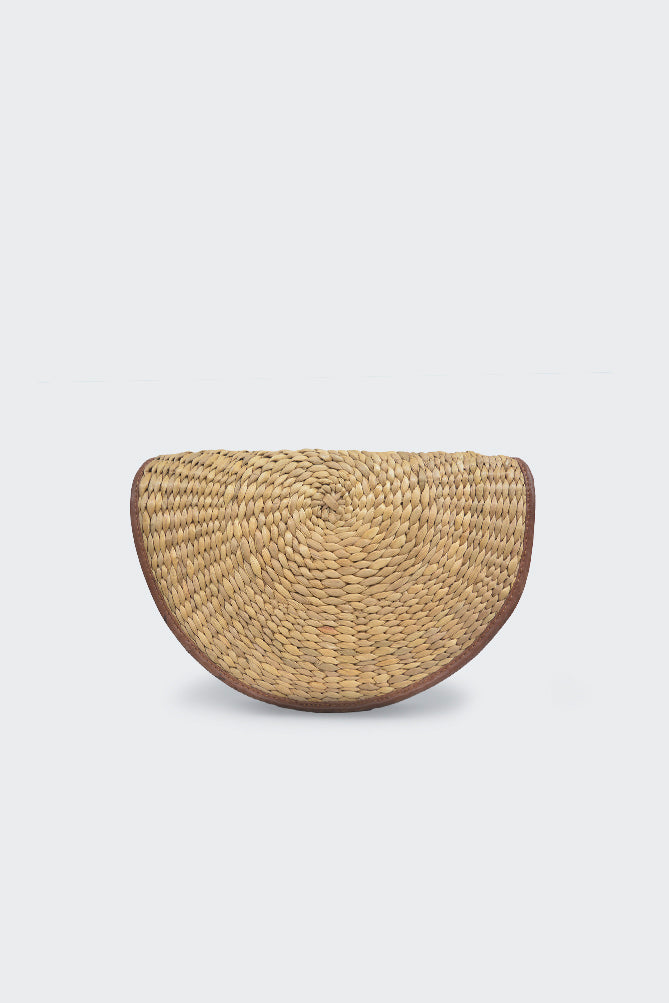 Water Hyacinth- Woven Leather Clutch/Purse