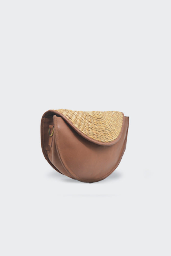 Water Hyacinth- Woven Leather Clutch/Purse