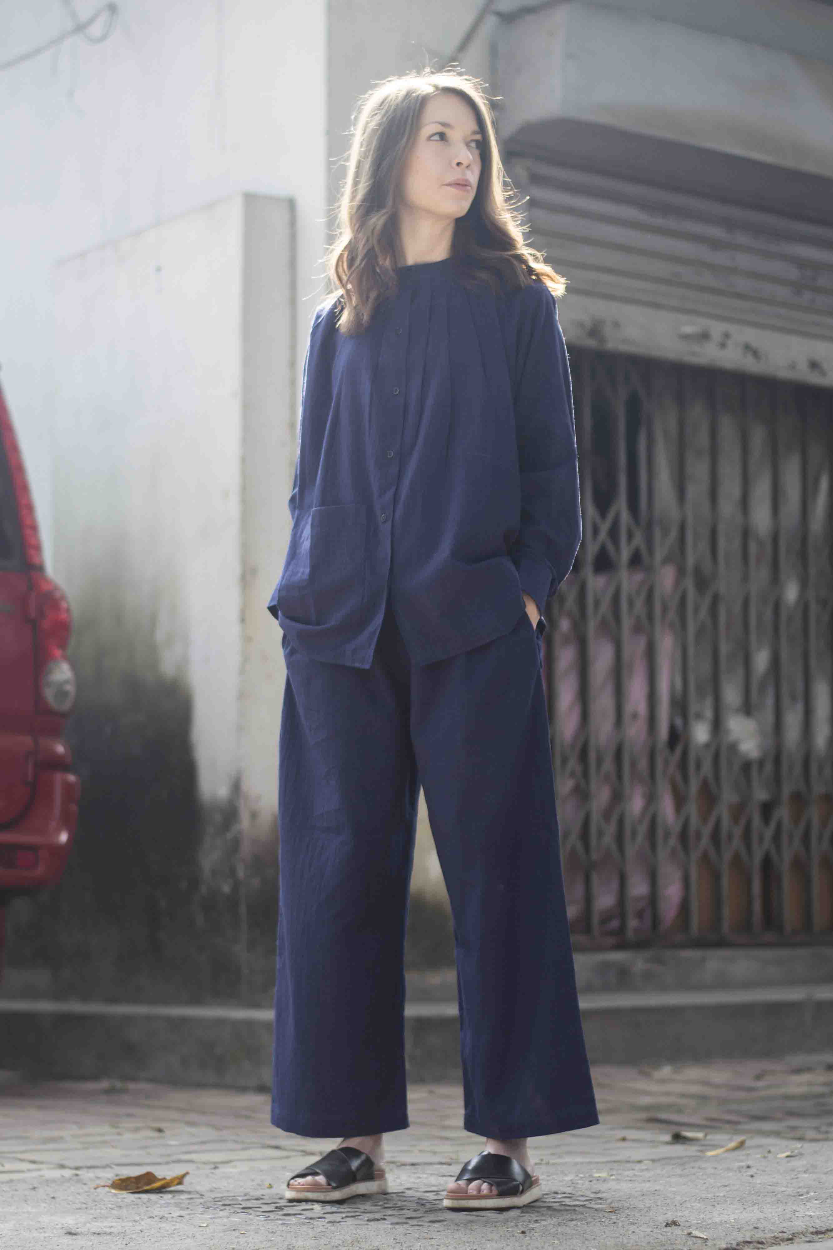 Midnight Blue Top With Pant