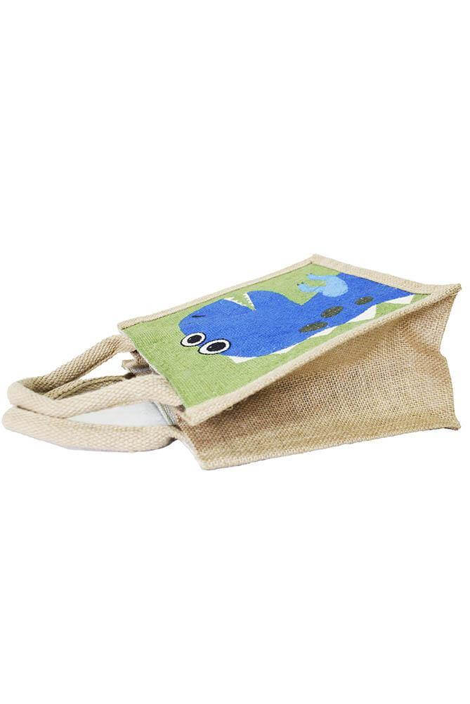 Animal Jute Lunch / Gift Bag- Dinosaur Print