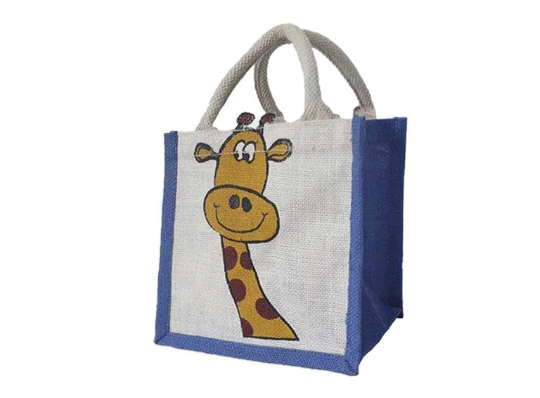 Jute Lunch Bag : Giraffe Print