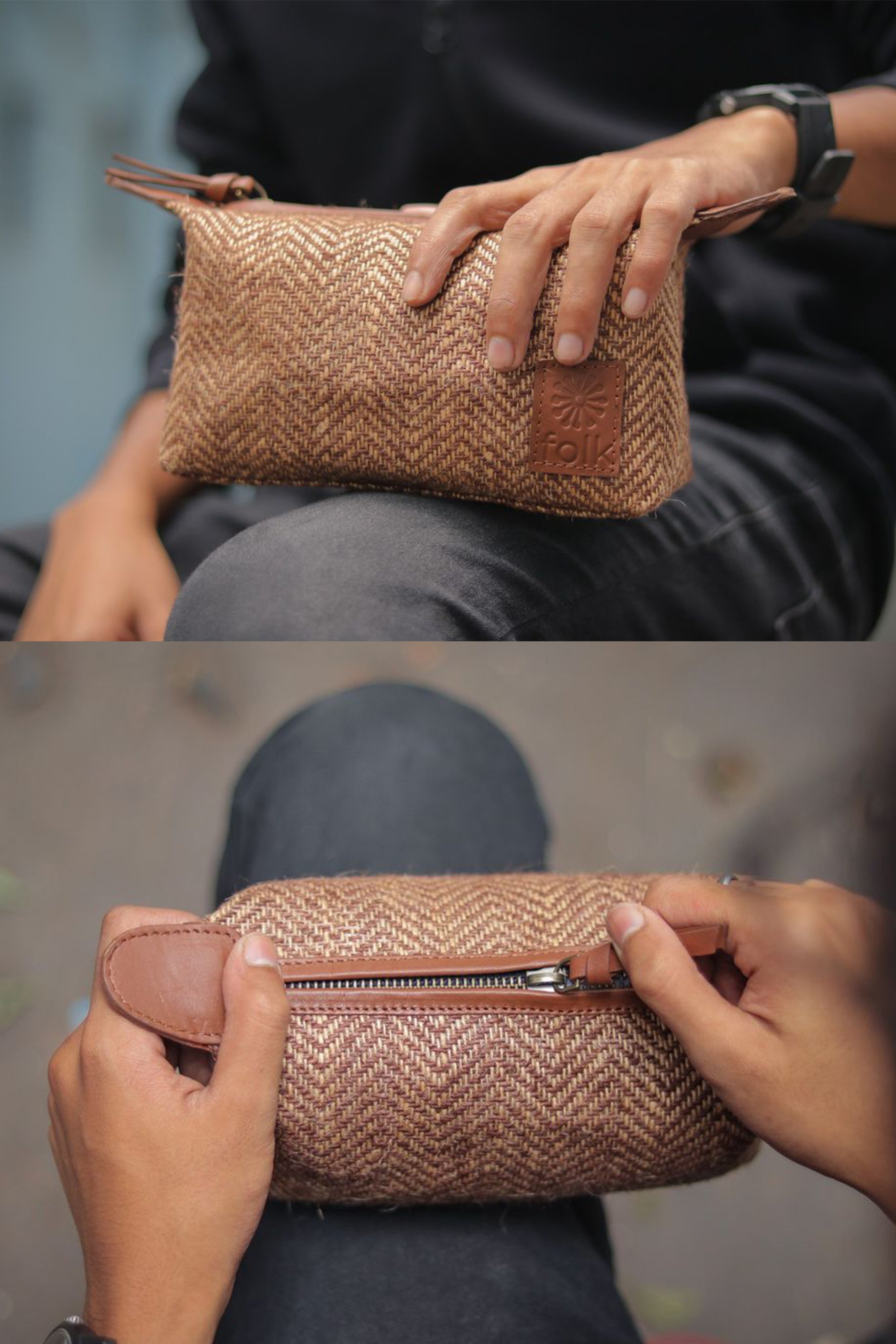 Herringbone Toiletry   Bag