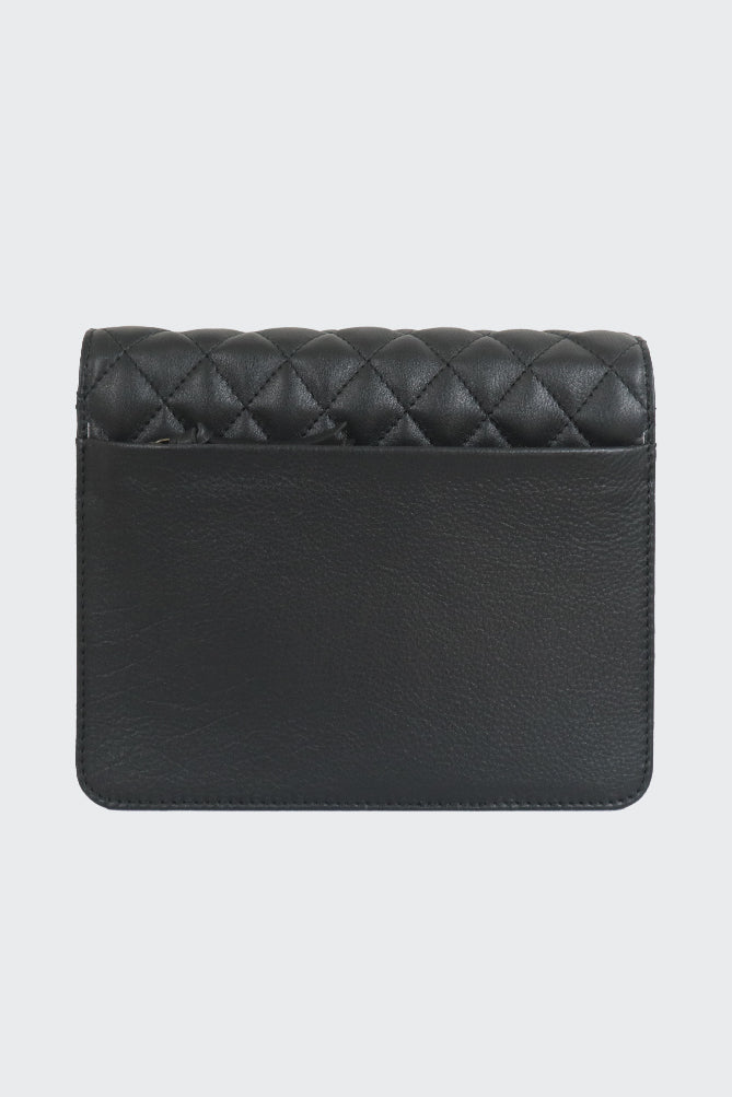 Leather Black quilted shoulder bag