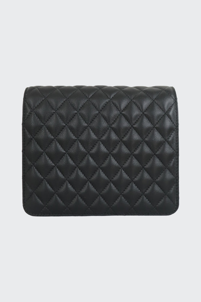 Leather Black quilted shoulder bag