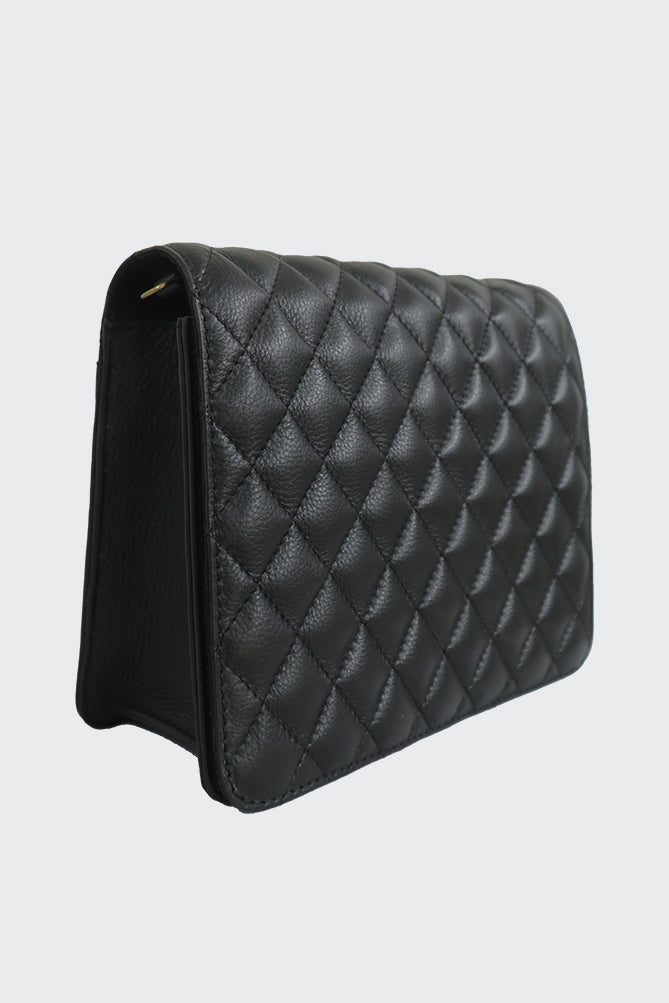 Leather Black quilted shoulder bag