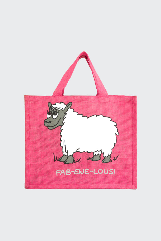 Sheep Animal Jute Bag (Pack Of 2)