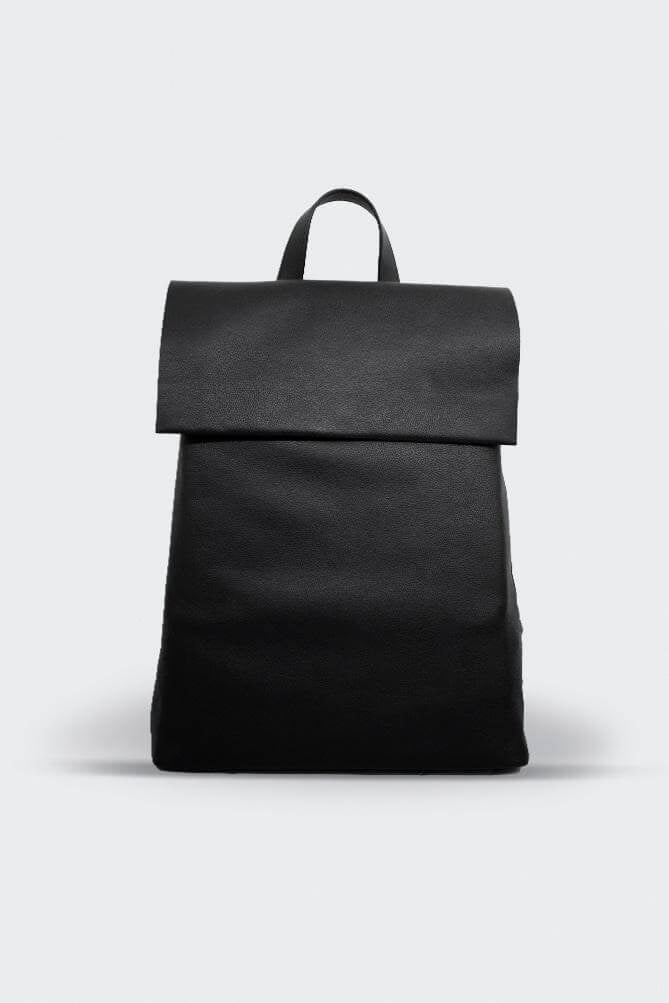 3 in 1 Black Hybrid Leather Backpack